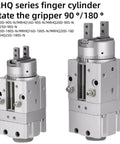 Badass Pneumatic Actuator With Rotary Swing Finger Design For Heavy Duty Industrial Automation Pick And Place Tasks Built Damn Tough No Sweat Cylinder Gripper Tool, MRHQ series finger cylinders for 90°/180° rotation.