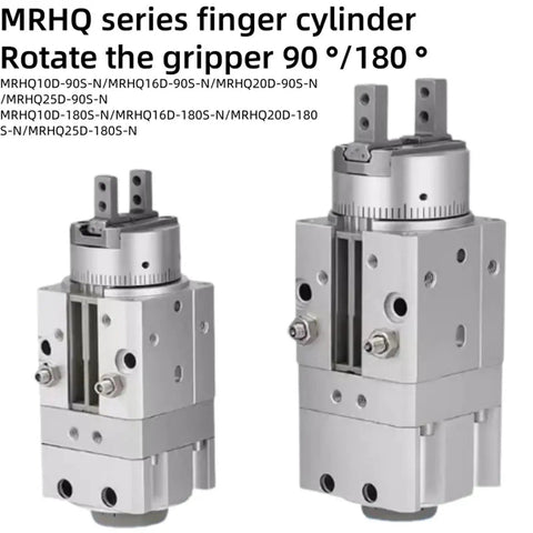 Badass Pneumatic Actuator With Rotary Swing Finger Design For Heavy Duty Industrial Automation Pick And Place Tasks Built Damn Tough No Sweat Cylinder Gripper Tool, MRHQ series finger cylinders for 90°/180° rotation.