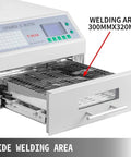 Automatic Reflow Oven Soldering Station Pro Grade with 800W and 1500W Infrared Heater, 300x320mm welding area