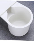 Five Piece Automatic Bird Water Dispenser Set With Dual Drinking Ports Hassle Free Install Drip Proof Auto Refill Cups For Parrots And Pigeons Super Convenient No Mess Design For Home Or Pet Shop Use Random Colors, close-up of white drinking cup.