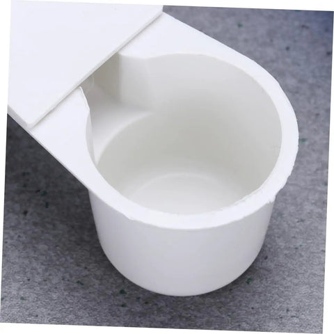 Five Piece Automatic Bird Water Dispenser Set With Dual Drinking Ports Hassle Free Install Drip Proof Auto Refill Cups For Parrots And Pigeons Super Convenient No Mess Design For Home Or Pet Shop Use Random Colors, close-up of white drinking cup.