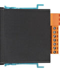 Side view of Three Phase Digital Multimeter 12 In 1 Panel Meter With L-L And L-N Voltage, PCB rail mounting for industrial use.