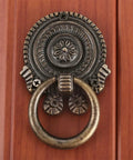Antique Bronze Ring Pull Handles 2 Pack Single Hole Cabinet Door Knob For Drawers Cabinets And Cupboards Vintage Retro Hardware With Screws Easy Install Copper Alloy Construction