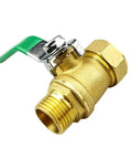 Heavy Duty Brass Ball Valve With Compression Fitting For Aluminum Composite Pipe Slick Quarter Turn Shutoff Handle for water control