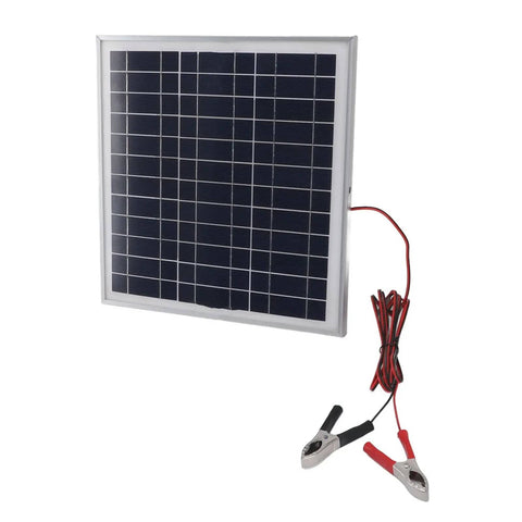 50W Monocrystalline Solar Panel Charger With Battery Clips And 9.8Ft Cable Portable On The Go Outdoor Power