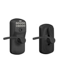 Plymouth Keypad Lock With Lever Handle For Easy Keyless Entry In Matte Black Auto Lock Enabled Built For Front Doors shown front view