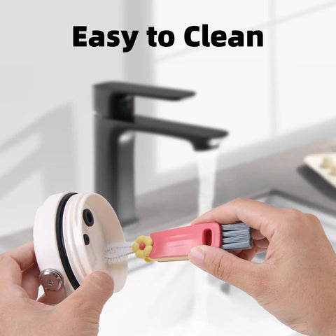 Hands using 3 Pack Cup And Bottle Cleaning Brush Set With Straw And Lid Cleaners For Cups, Tumblers, Glasses under faucet