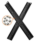Heavy Duty 3 Way Cold Rolling Steel Drawer Slide Black Three Section Track Rail With Smooth Glide For Kitchen, Office, And Workshop