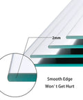 Close-up of 12x12 Inch Mirror Tiles Set showing 2mm smooth edge, real glass, HD clarity, no distortion wall mount kit for DIY decor.