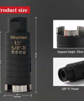 Front view of StratMet 1.5in dry core drill bit with pilot bit and SDS Plus adapter; 5/8-11 thread, 3in drilling depth