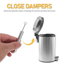 Soft Close Trash Can Dampers Kit 8 Pieces For Silent Smooth Lid Closure Hinge Mechanism Replacement In Steel And Plastic Ideal