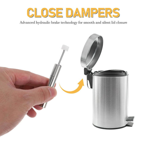 Soft Close Trash Can Dampers Kit 8 Pieces For Silent Smooth Lid Closure Hinge Mechanism Replacement In Steel And Plastic Ideal