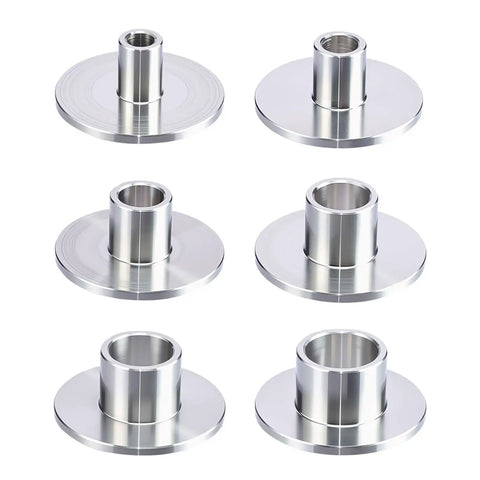 Heavy Duty Stainless Steel Router Template Guide And Trim Ring For Precision Woodworking and Metal Cutting Tasks, set of six guides.