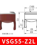 Flexible Mechanical Arm Gripper With Silicone Pneumatic Soft Finger Fixture And Suction Cup Claw For Precise Pick And Place Tasks Vacuum Pad Manipulator For Assembly And Handling Delicate Objects With Easy Control schematic view VSG55-Z2L