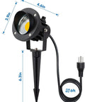 Outdoor Led Spotlight With Dusk To Dawn Sensor 20W 2000 Lumen Super Bright 3000K Warm White Waterproof Landscape Lights