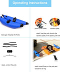 Inflatable Kayak Outrigger Stabilizer Kit with PVC Floats for Extra Balance and Stability setup instructions
