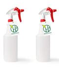 Pro Grade Heavy Duty 32 Oz Empty Spray Bottles For Knotty Jobs And Weekend Cleanups Two Pack with red trigger and tag