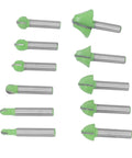 11 Pc Jiawu Premium Round Nose Router Bit Kit with durable cemented carbide blades for woodworking projects.