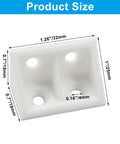 Product size of Twenty Piece Pack Of White Right Angle Brackets Heavy Duty Plastic L Shape Corner Braces For Woodworking Diy Builds durable hardware.