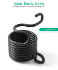 Close-up of black elastic spring from 5 Piece Smoothing Pneumatic Air Hammer Chisel Bits Kit With 4 Pro Grade Bits And Spring.