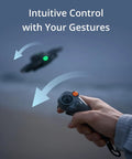 Hand using RC Motion 3 to control Avata 2 FPV Drone with 4K Camera, Immersive Goggles Experience, One Push Acrobatics, Built In Propeller Guard