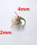 RC Boat Propeller Set Brass Seven Blade 36mm Diameter For Remote Control Boats And Subs, with 4mm and 2mm specifications visible.
