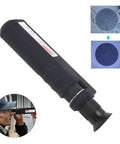 Fiber Optic Microscope 400X Portable Monocular High Accuracy Inspection Tool for cable and surface checks, side and use view.