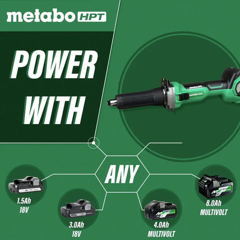 18V MultiVolt Cordless Die Grinder Tool Only No Battery With 2 Inch Wheel And Variable Speed Slide Switch Brushless Beast Motor for High GP18DAQ4 with battery options displayed