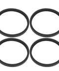 Top Shelf 4 Pack Electric Planer Replacement Drive Belt 218mm Perimeter Black Rubber Accessory For Woodworking With Kickass Grip. Four sturdy black rubber belts.