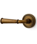 Antique Brass Passage Door Handle Lever For Interior Doors Vintage Aluminum Alloy Door Lever For Hall Closet Kitchen Pantry No Locking Required Easy Install 1 Pack, front view