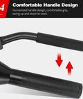 Close-up of Portable Manual Hydraulic Hole Punch Kit handle with black grip and swing mechanism, showing ergonomic design