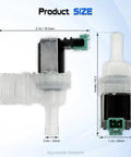 Dimensions of Dishwasher Water Inlet Valve Replacement For Bosch And Thermador OEM 10023852 Replaces 00628334 33199023