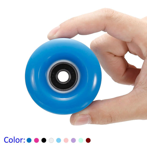 4 Pack Roller Skate Wheels With Bearings For Quad Skates Durable PU Wheels 32x58mm Blue Ideal For Outdoor Skating On Streets