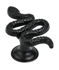 Snake Shaped Doorknob and Cabinet Knob Zinc Alloy Push Pull Door Handle for Wardrobes Nightstands and Cabinets Kid Friendly Nursery Decor Unique Playful Nature Inspired Hardware, black snake profile