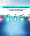 5 Pack LED Fishing Lights For Deep Water Drops, Underwater Round Squid Strobe Bait Lure floating in water