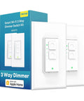 3 Way Smart Dimmer Switch Kit For HomeKit, Siri, Alexa, Google Assistant And SmartThings With 2.4GHz WiFi, Neutral Wire Required