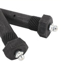 Greaseable Spring Shackle Bolts For Trailer Axles Nine Sixteenth Inch By Three Inch With Lock Nuts And Knurled Shoulder Set Of Six Fits 2000 3500 5200 6000 And 7000 Lbs., black steel bolts with grease zerk and lock nuts