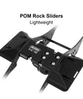 Low Center Gravity Carbon Fiber Chassis Kit With Center Transmission For 1 To 10 RC Crawlers Upgrade frame showing POM rock sliders