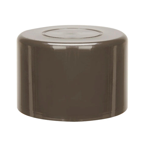 Close-up of brown 12oz aerosol spray cap for interior panels and trim color coat