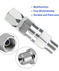 360 Degree Swivel One Quarter Inch Hose Joint For Airless Paint Sprayers Stainless Steel Connector With No Kink Rotation High Pressure Spray Gun Attachment Durable Rustproof 2 Pack For Hose And Sprayer, 1/4 inch male-female