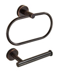 Oil Rubbed Bronze Toilet Paper Holder And Hand Towel Ring Set Farmhouse Wall Mounted Bathroom Hardware SUS304 Stainless Steel