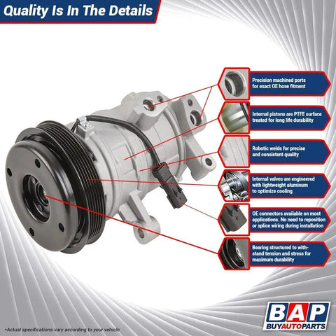 Top Shelf AC Compressor And AC Clutch Kit For Smart ForTwo Models 2008 To 2015 showcasing precision machined ports and complete assembly.