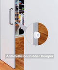 Sliding Pocket Door with anti-collision rubber bumper installed in home interior.