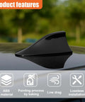 Universal Black Shark Fin Antenna Cover For Most Cars SUVs And Trucks With Adhesive Tape Easy Install Roof Top Aerial Replacement Decorative Car Roof Ornament Dope Look made of ABS material