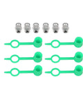UCP201-8 Pillow Block Bearing Set 6 Pack Self Aligning With Spherical Outer Ring Pre Lubricated parts and caps displayed