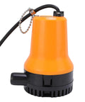 Tough As Nails Heavy Duty Submersible Utility Pump With Copper Motor 1110GPH, portable orange design for water transfer tasks.