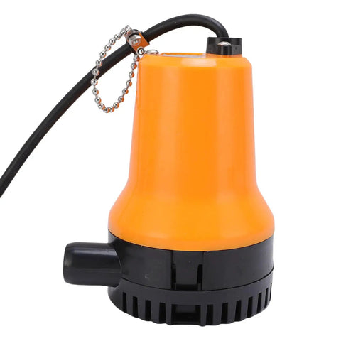 Tough As Nails Heavy Duty Submersible Utility Pump With Copper Motor 1110GPH, portable orange design for water transfer tasks.