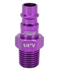Milton ColorFit HighFlowPRO 1/4-inch NPT male purple V-style plug, box of 20