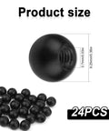 24Pcs M4 Thread Cap Nuts Knobs Set Black Dope Steel Ball Lamp And Furniture Lighting Screw Caps For DIYers Projects.