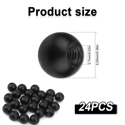 24Pcs M4 Thread Cap Nuts Knobs Set Black Dope Steel Ball Lamp And Furniture Lighting Screw Caps For DIYers Projects.